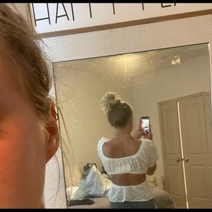 white beach cute top